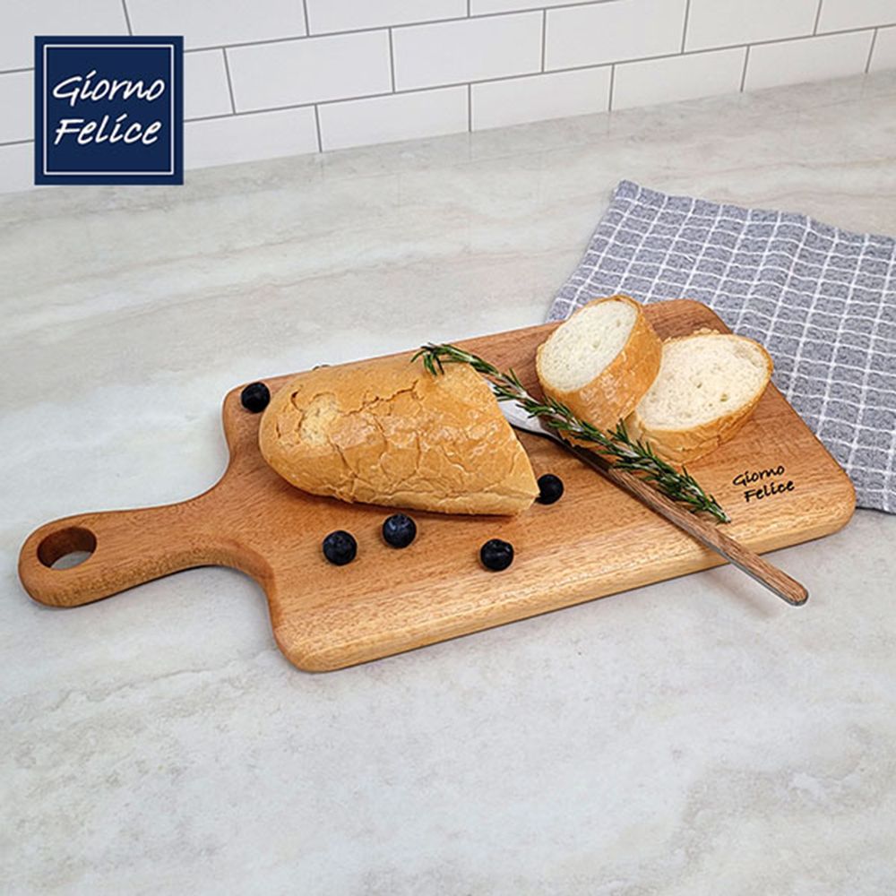 GIORNO FELICE Premium Solid Mahogany Wooden Cutting Board Handle Type GF-WCBMM Handmade Serving Board Eco-Friendly Natural Oil Finish